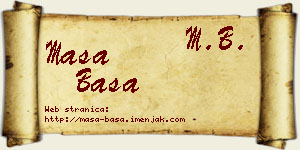 Maša Baša vizit kartica